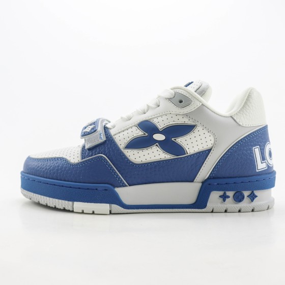 Louis Vuitton Trainer White Blue 1AHTBP