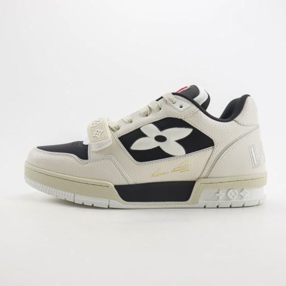 Louis Vuitton LV Trainer Cream Black 1ACW3K