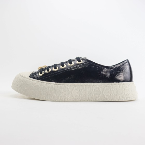 Chanel Leather Low-Top Sneaker Black G45560 B15742 94305